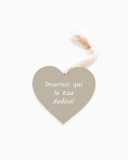 Tavoletta Cuore con dedica personalizzata