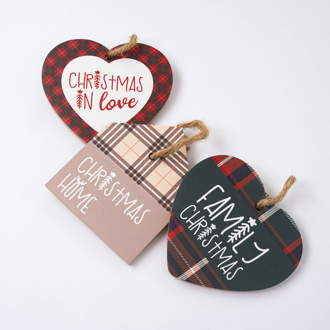 Set of 3 pcs Christmas tablet to hang