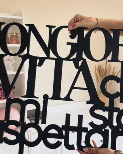 Scritta in Legno Buongiorno Vita