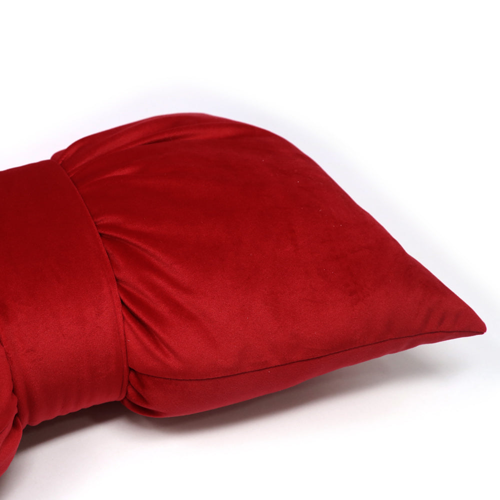 Red Velvet Bow Cushion