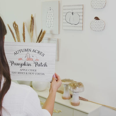 Pumpkin tablet with polka dot background