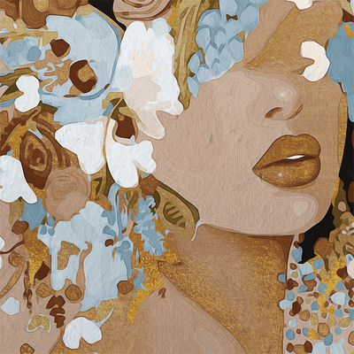 Quadro Face and Flowers