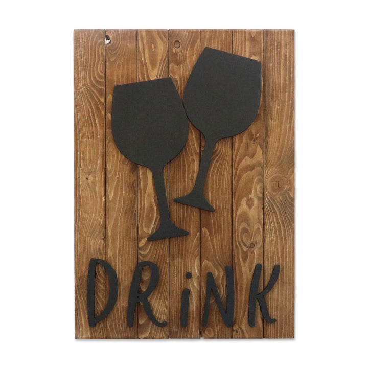 Quadro doghe legno Calici Drink