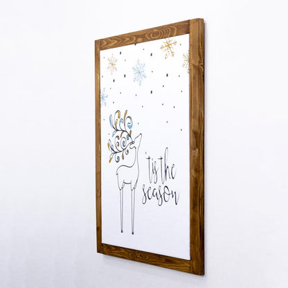 Wooden frame picture of the season