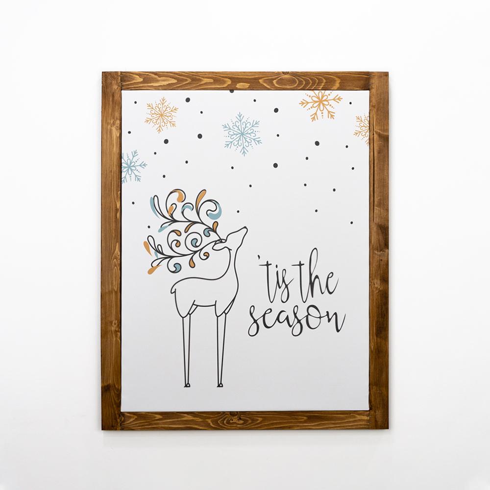 Quadro cornice legno the season
