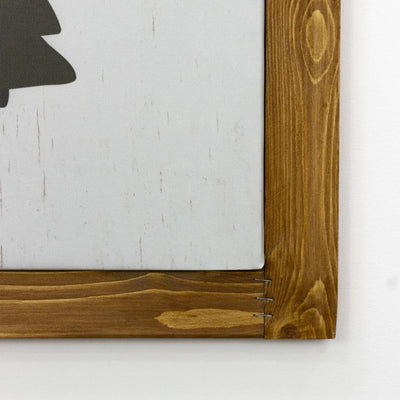 Quadro cornice legno Merry Christmas
