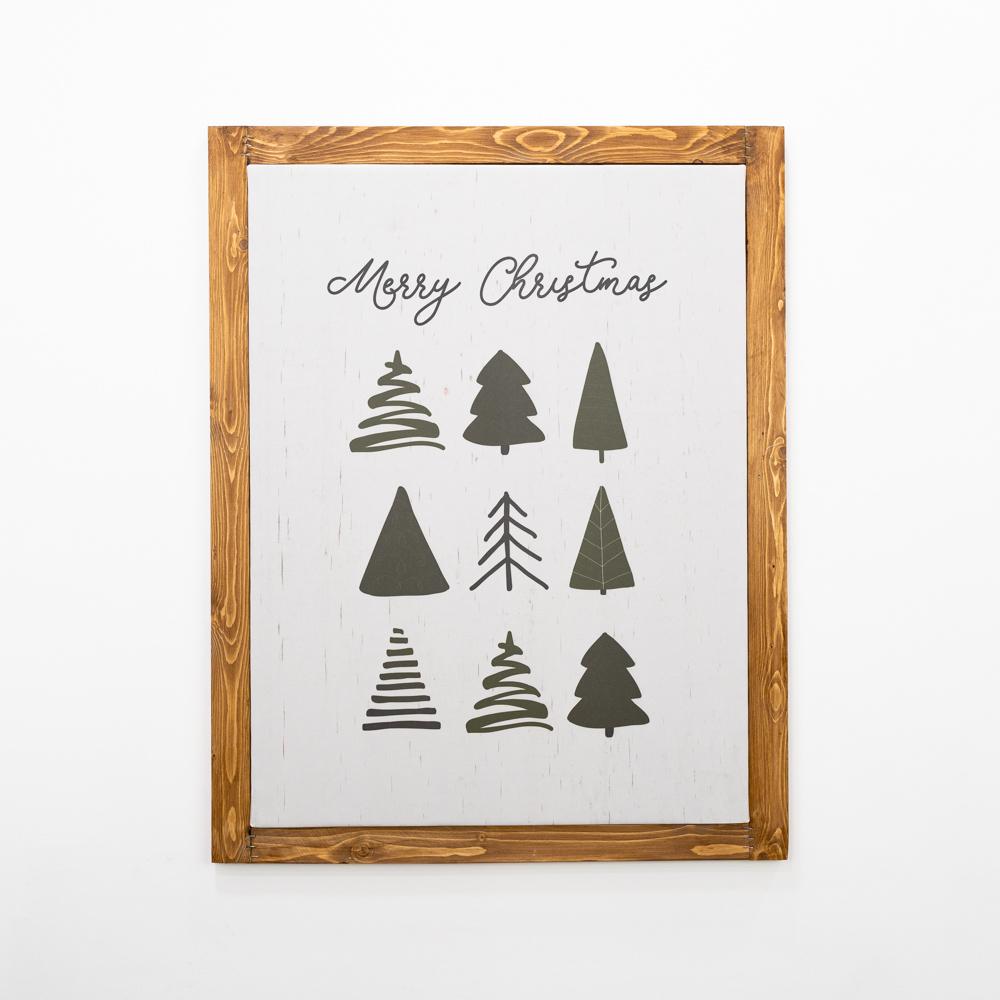 Merry Christmas wooden frame picture