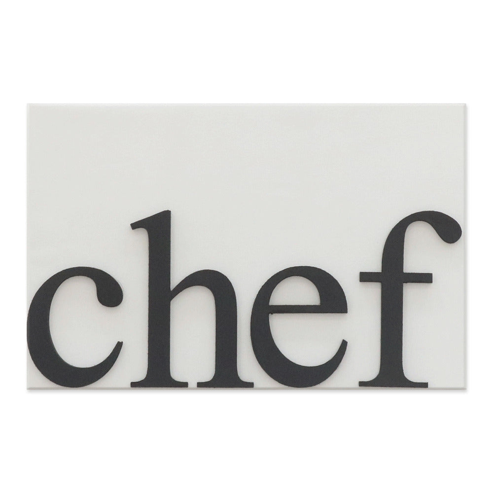 Chef embossed canvas painting