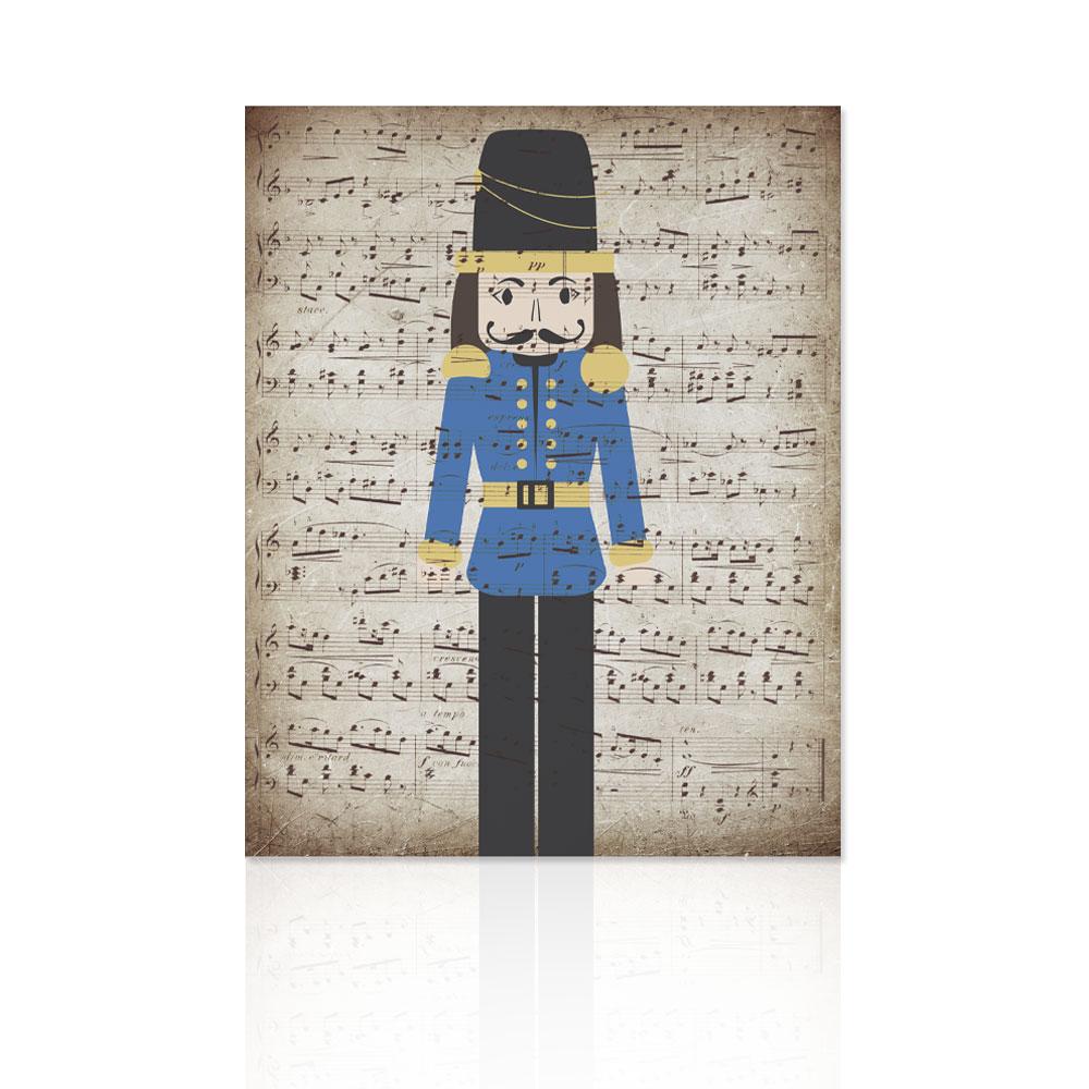 Quadro Natalizio Music Blue