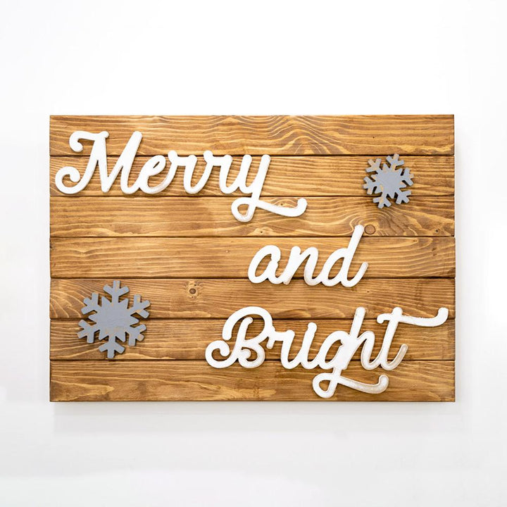 Merry and Bright wooden slat framework