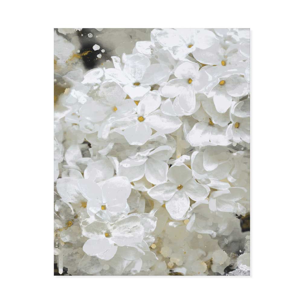 White floral pattern framework