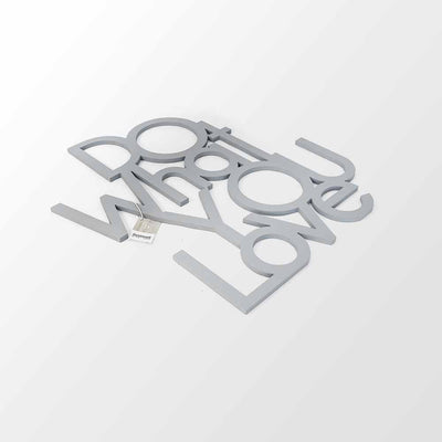 scritta in legno do what you love - decorazione per l'ingresso o salotto #colore_grigio-medio