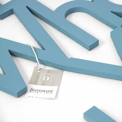 scritta in legno do what you love - decorazione per l'ingresso o salotto #colore_azzurro-polvere
