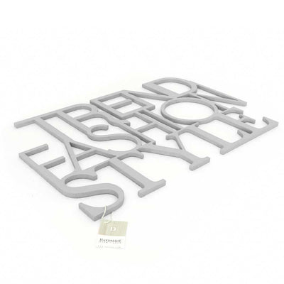 scritta in legno trend fashion style - decorazione per l'ingresso o salotto 