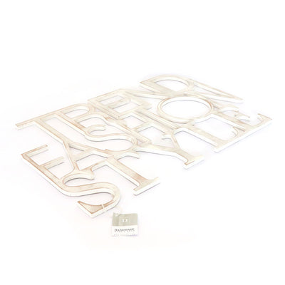 scritta in legno trend fashion style - decorazione per l'ingresso o salotto 