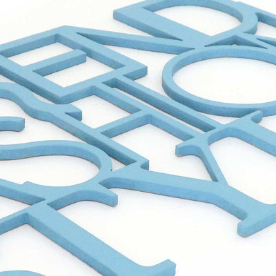 scritta in legno trend fashion style - decorazione per l'ingresso o salotto 