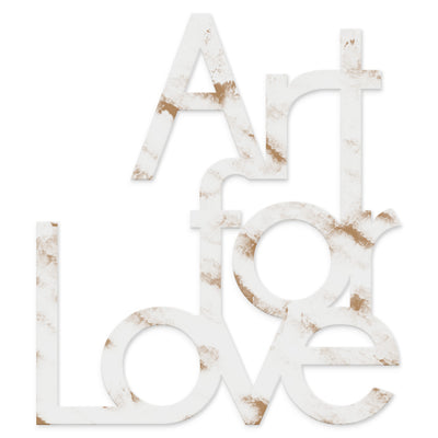 scritta in legno art for love - decorazione per la casa o negozi 