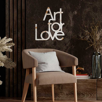 scritta in legno art for love - decorazione per la casa o negozi 