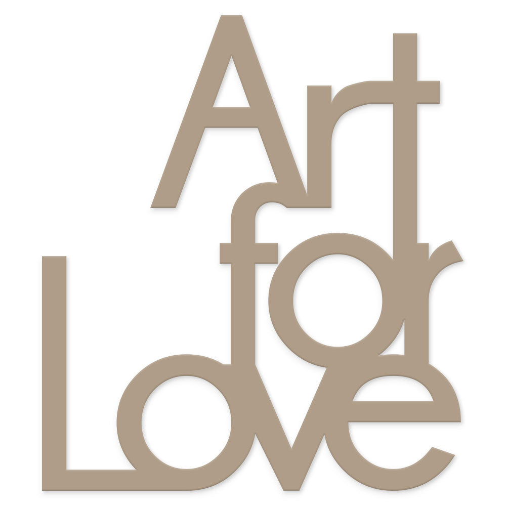 scritta in legno art for love - decorazione per la casa o negozi 