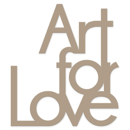 scritta in legno art for love - decorazione per la casa o negozi 