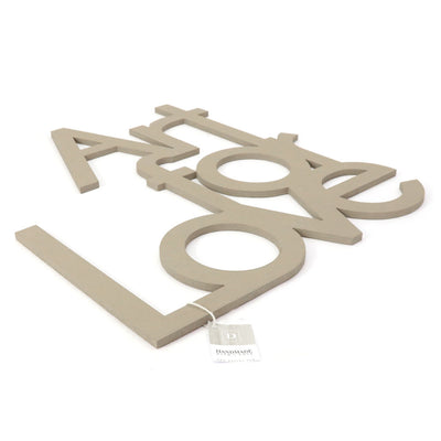 scritta in legno art for love - decorazione per la casa o negozi 