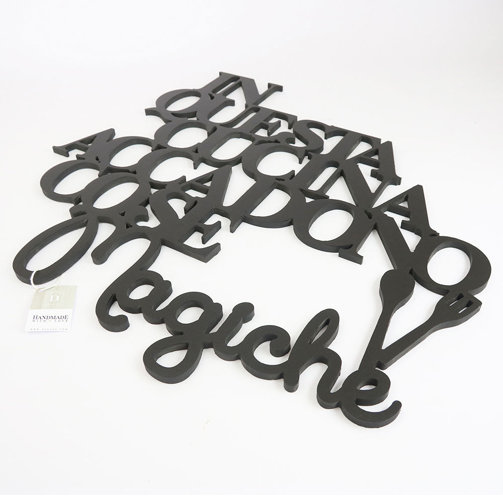 Scritta In Legno Da Appendere In Cucina Cose Magiche