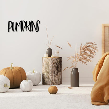 Scritta in legno Pumpkins