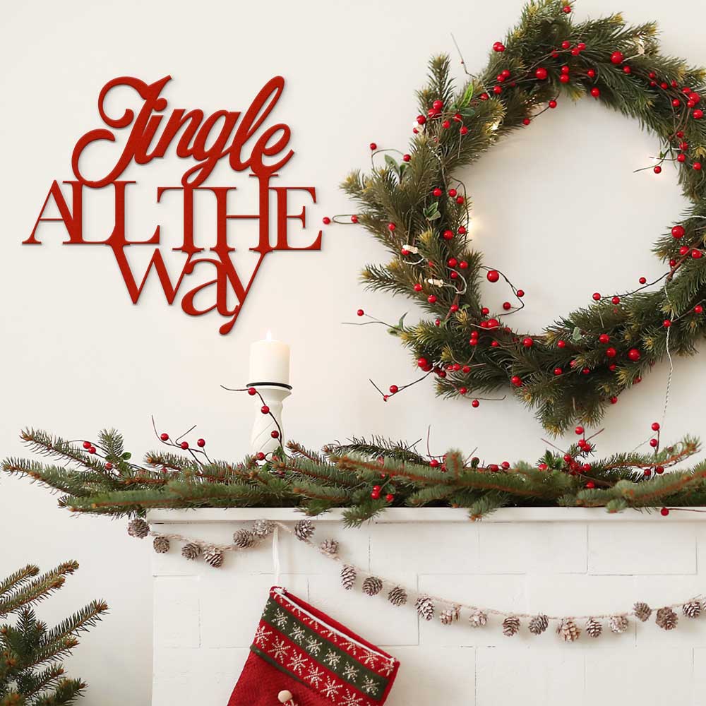 Hanging lettering Jingle all the Way