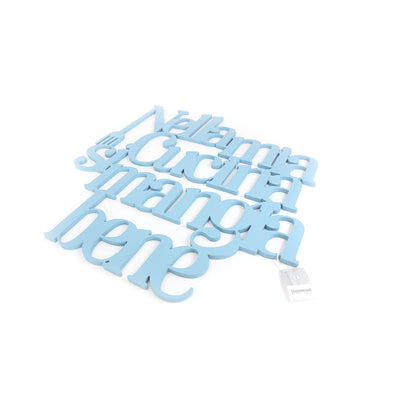 Scritta in Legno Nella mia cucina si mangia bene