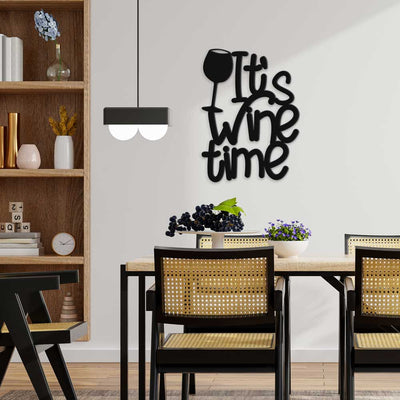 Scritta in Legno It's Wine Time