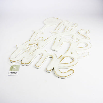 Scritta in Legno It's Wine Time