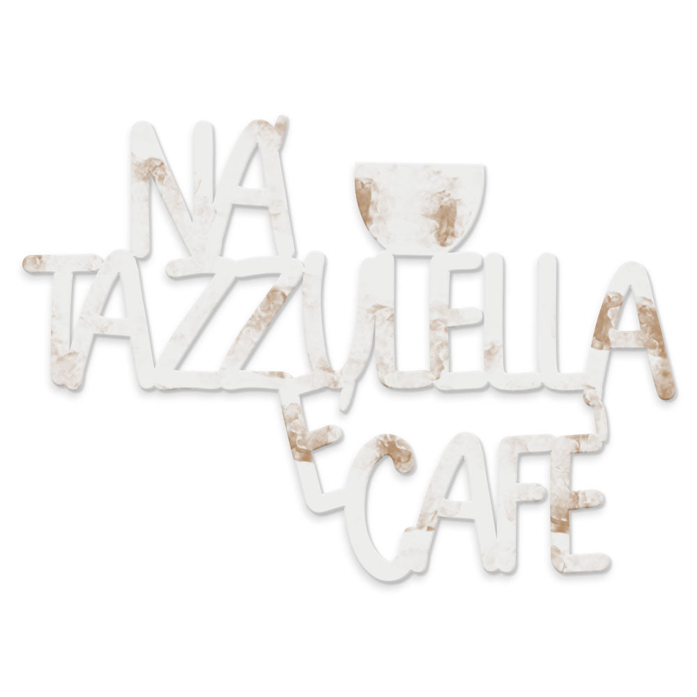 Wooden writing Na Tazzulella e Cafè