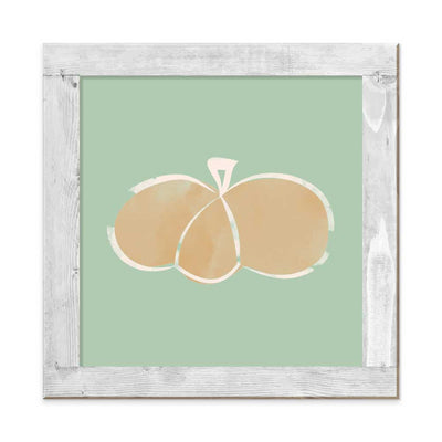 Pumpkin tablet green background