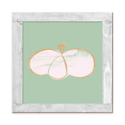 White pumpkin bar with green background