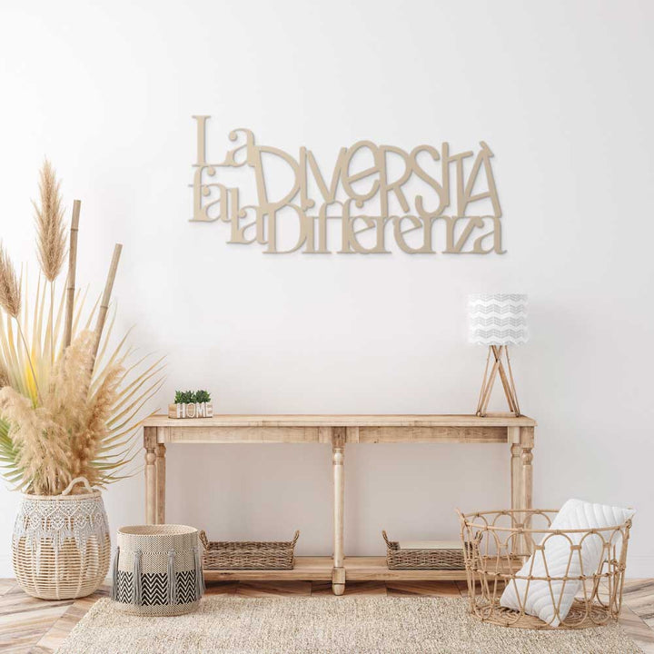 Decorazione in legno La diversità fa la differenza
