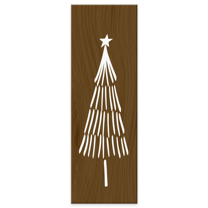 Christmas tree dark wood effect tablet