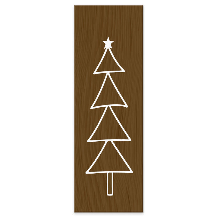 Christmas tree dark wood effect tablet
