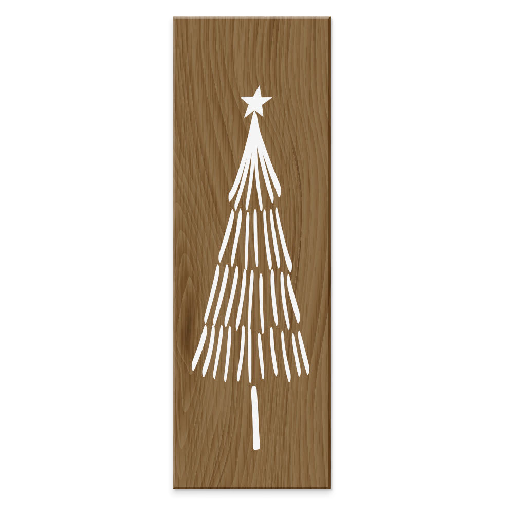Tavoletta natalizia effetto legno Albero