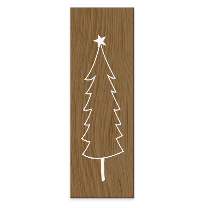 Tavoletta natalizia effetto legno Albero minimal