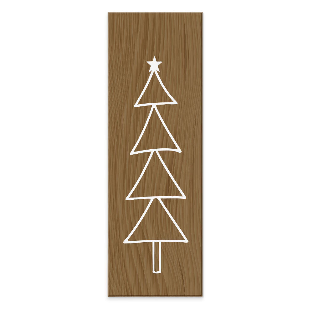 Christmas tree wood effect tablet