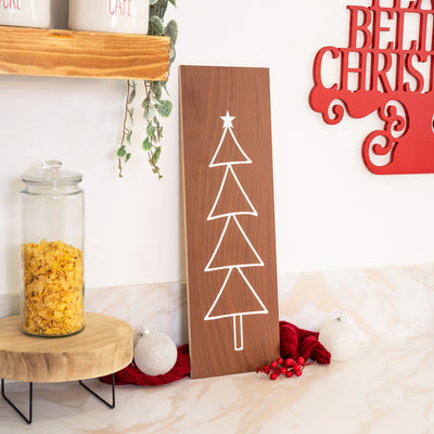 Christmas tree wood effect tablet