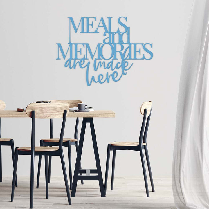 Scritta in legno Meals and Memories