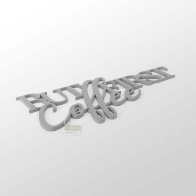 Scritta in legno But First Coffee