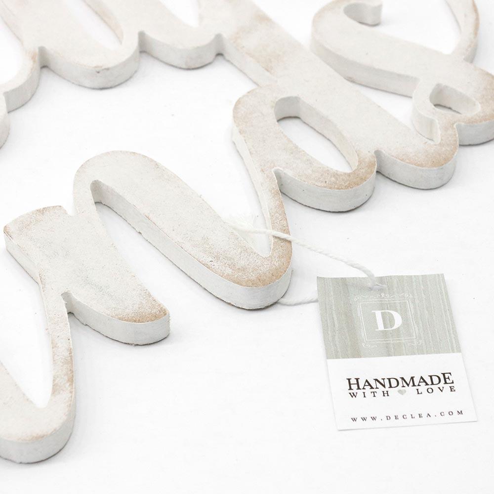 Scritta in Legno Wash your Hands