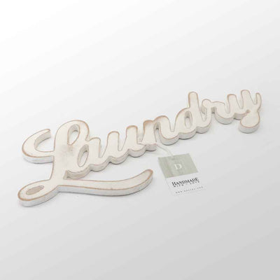Scritta in Legno Laundry