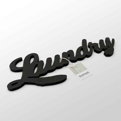 Scritta in Legno Laundry