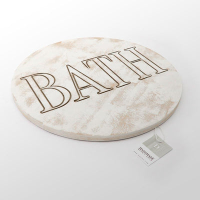 Scritta in Legno Tonda Bath