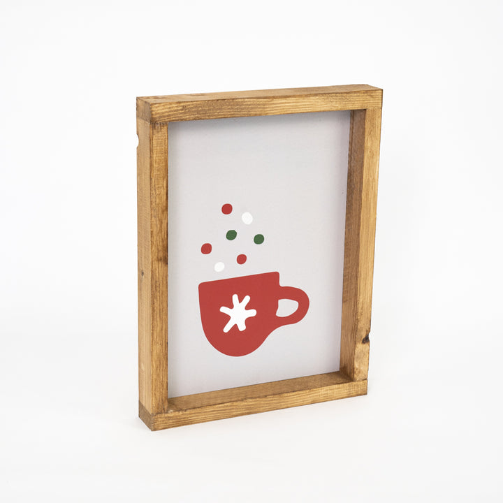 Tablet with real wooden cup frame