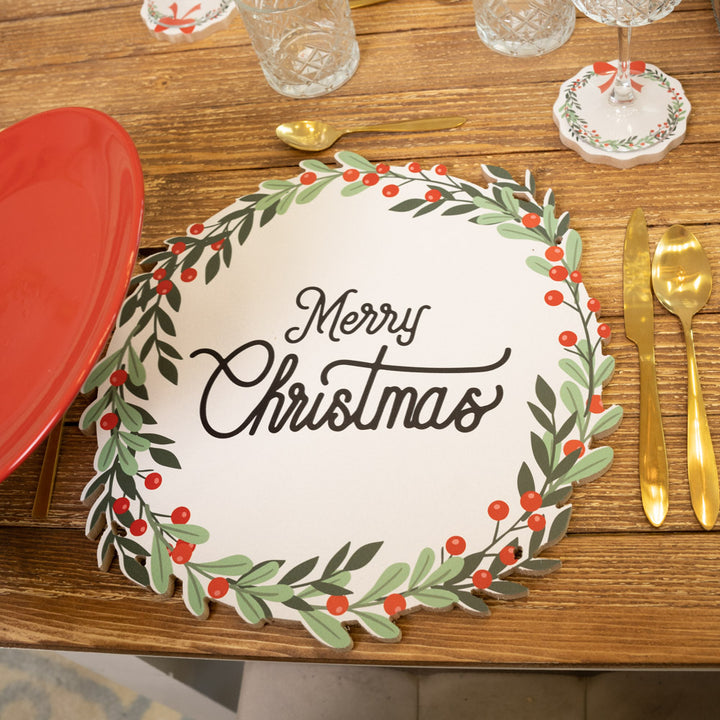 Merry Christmas Garland Placemat