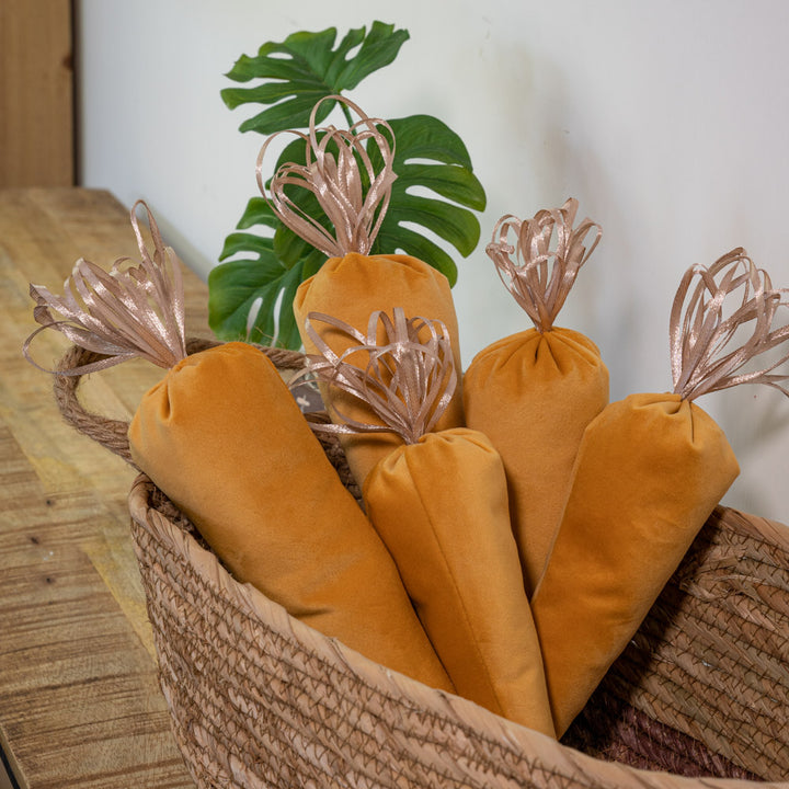 Decorative velvet carrots